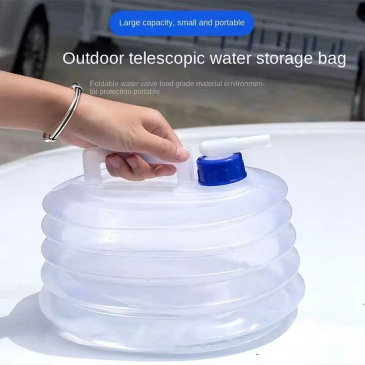 Portable Foldable Collapsible Water Bag – 5L/10L/15L