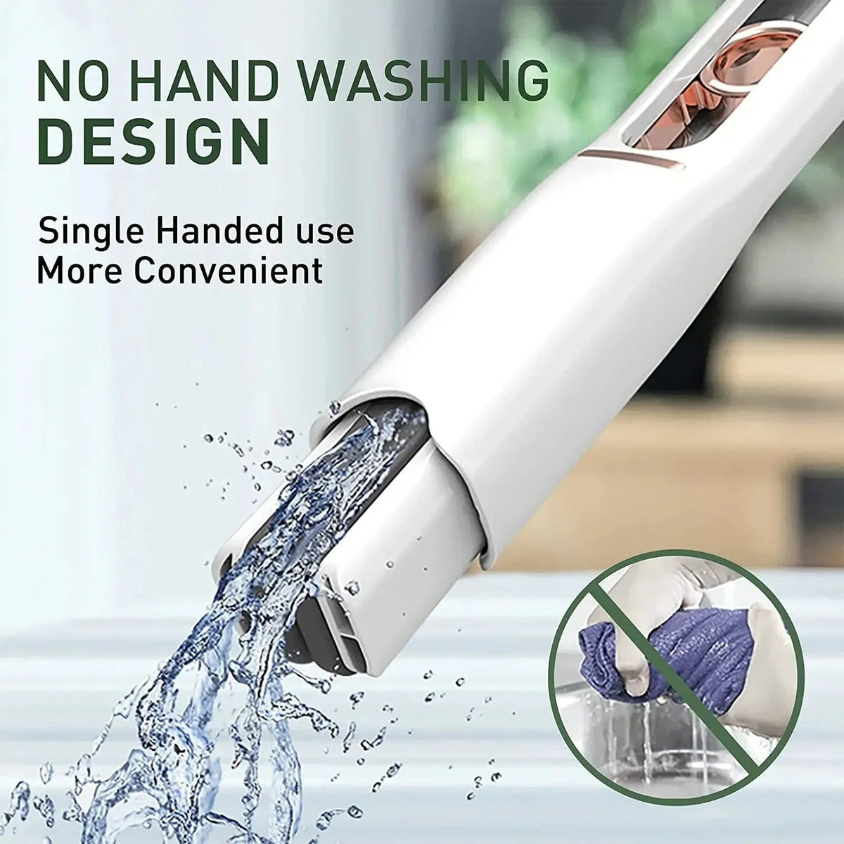 Mini Self-Squeeze Mop | for Kitchen, Car & Windows