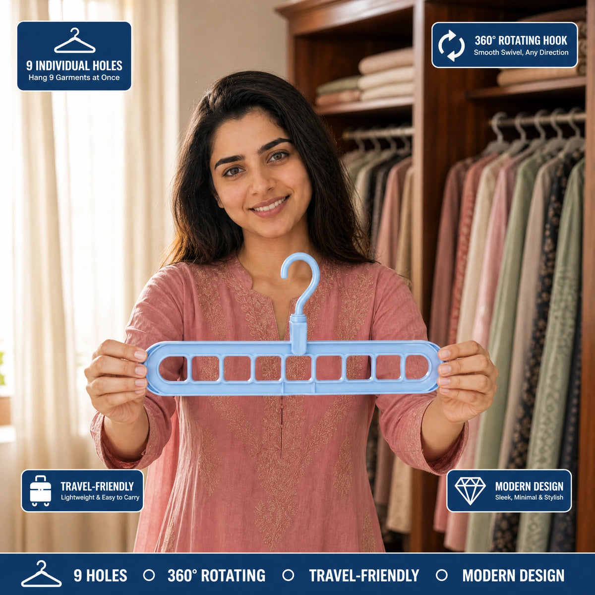 Magic Hanger With 9 Hole