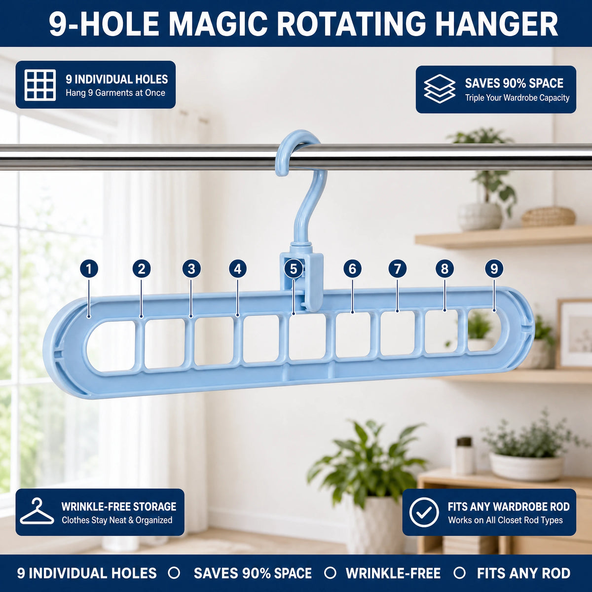 Magic Hanger With 9 Hole