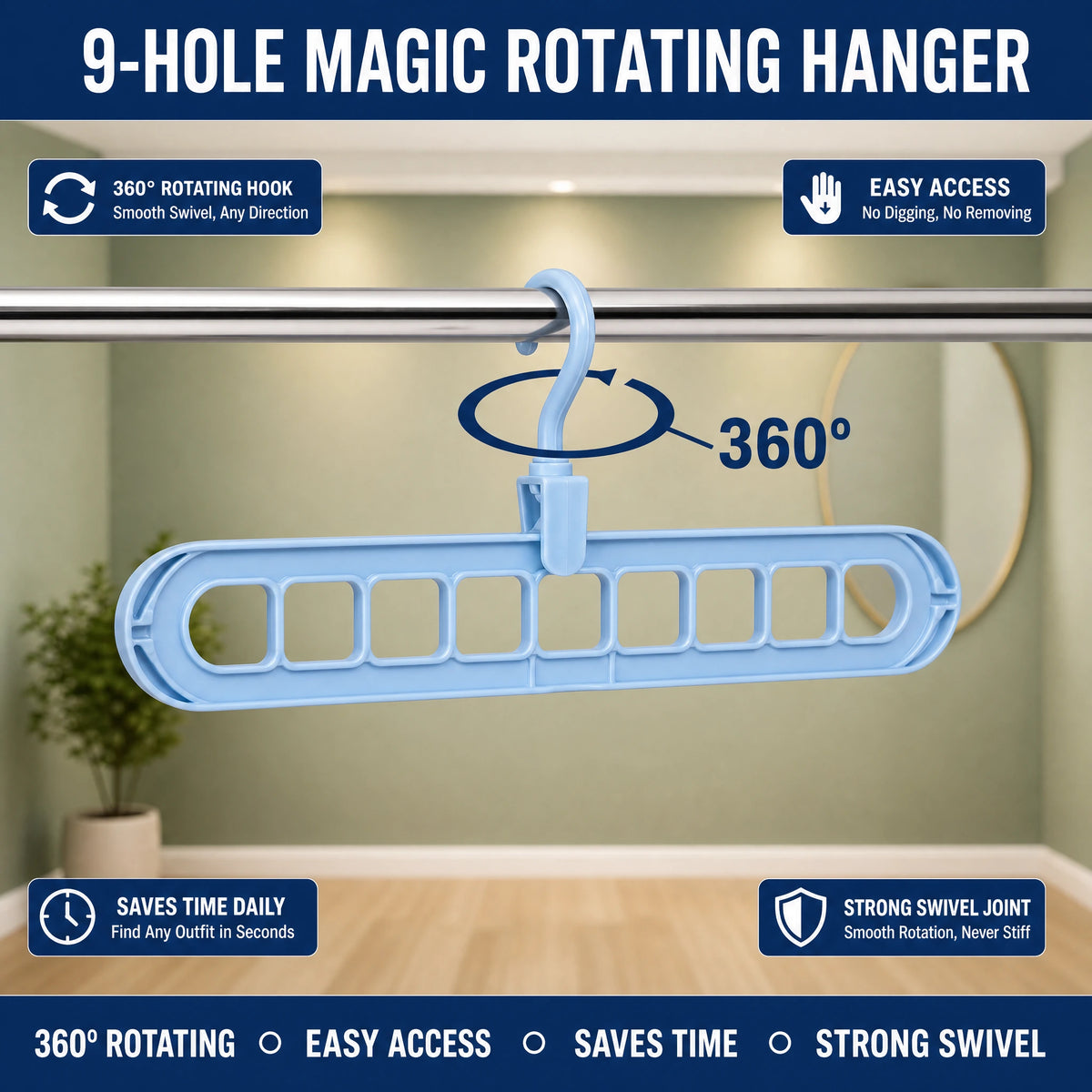 Magic Hanger With 9 Hole