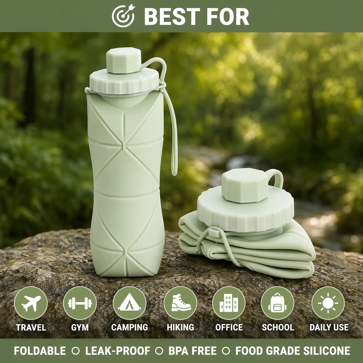 Foldable Silicone Water Bottle