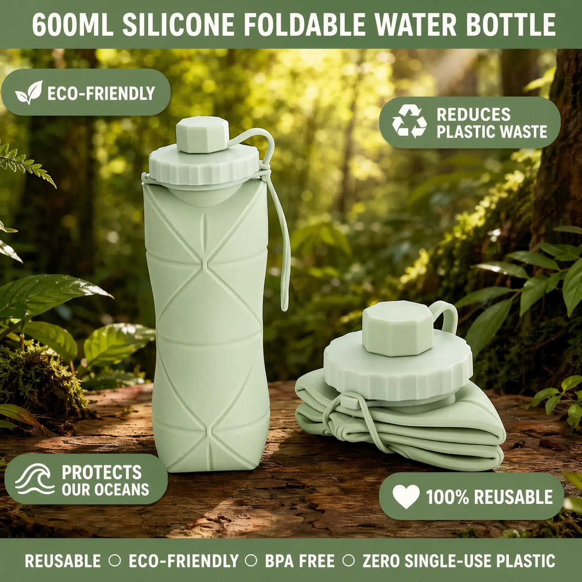 Foldable Silicone Water Bottle