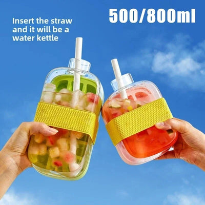 2-in-1 Ice Maker Ice Tray Water Bottle