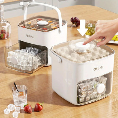 48-Cube Ice Tray with Double-Layer Design