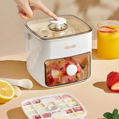48-Cube Ice Tray with Double-Layer Design