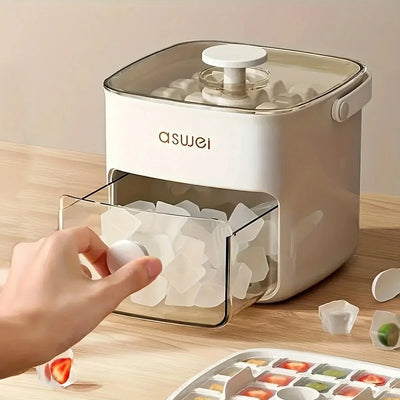 48-Cube Ice Tray with Double-Layer Design