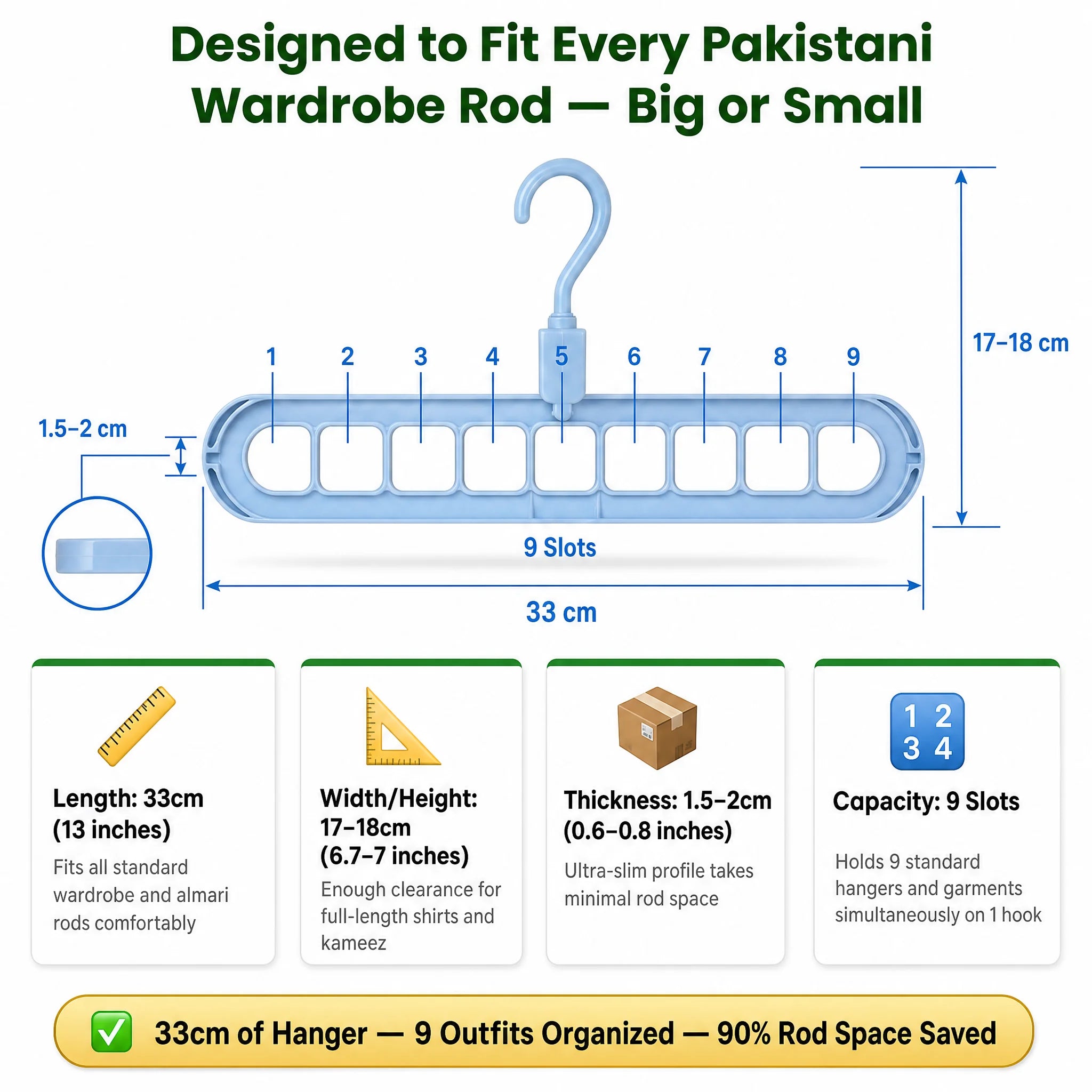 Hanger dimensions diagram