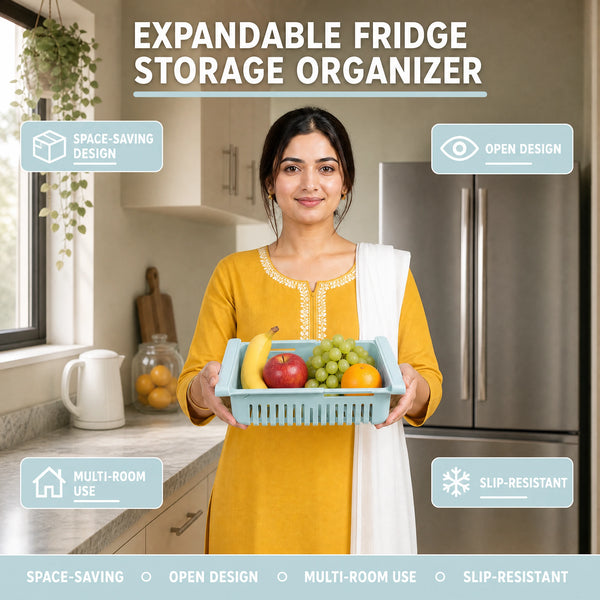 Adjustable Fridge Storage Basket