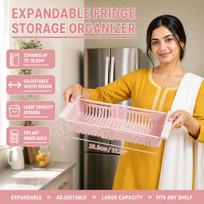 Adjustable Fridge Storage Basket