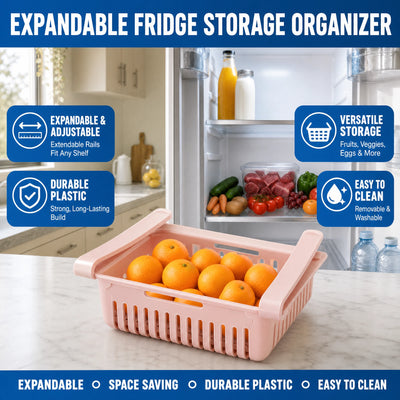 Adjustable Fridge Storage Basket