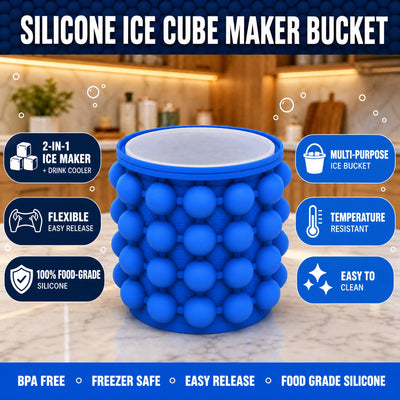 Silicone Ice Cube Maker Bucket
