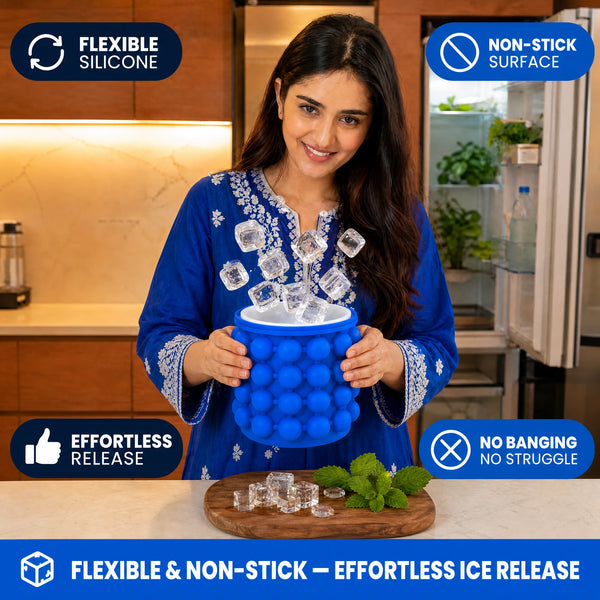 Silicone Ice Cube Maker Bucket