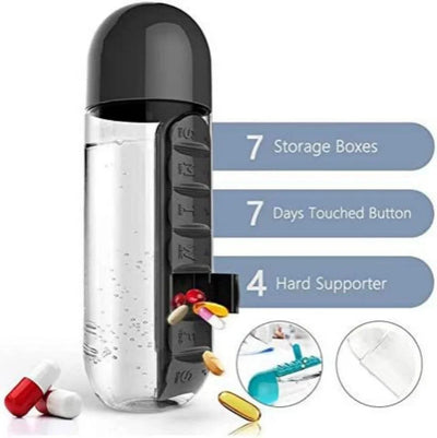 2-in-1 Water Bottle & Pill Box