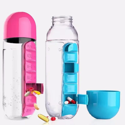 2-in-1 Water Bottle & Pill Box