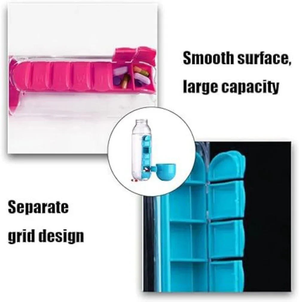 2-in-1 Water Bottle & Pill Box