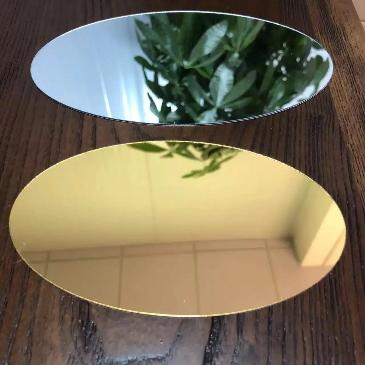 Oval Shape Self-Adhesive Mirror Sticker
