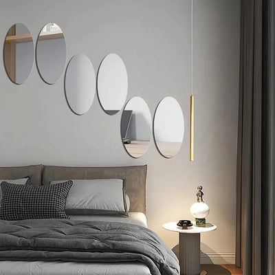 Oval Shape Self-Adhesive Mirror Sticker