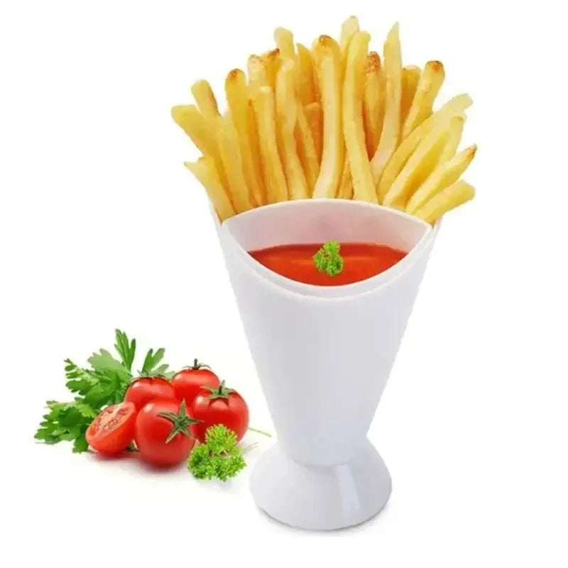 2-in-1 French Fries Cup with Sauce Holder
