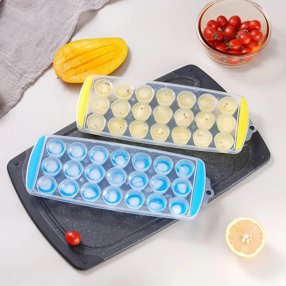 Silicone Round Ice Cube Tray – 21-Cavity