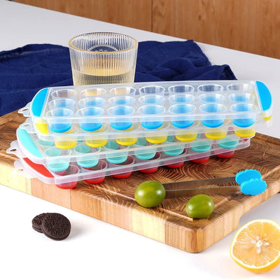 Silicone Round Ice Cube Tray – 21-Cavity