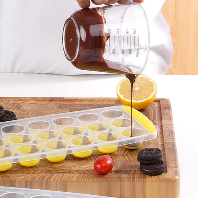 Silicone Round Ice Cube Tray – 21-Cavity