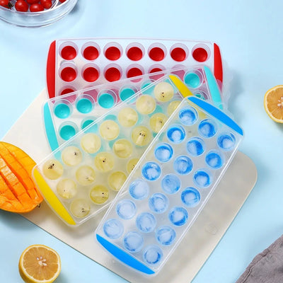 Silicone Round Ice Cube Tray – 21-Cavity