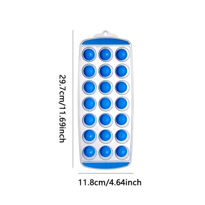 Silicone Round Ice Cube Tray – 21-Cavity