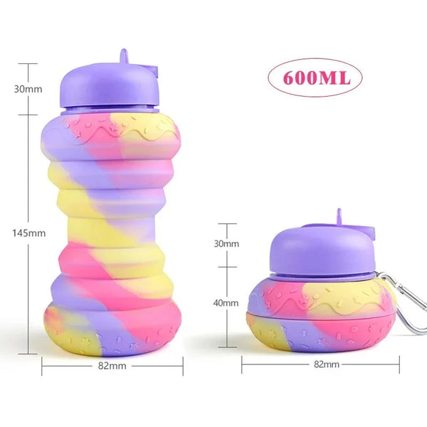550ml Foldable Silicone Water Bottle