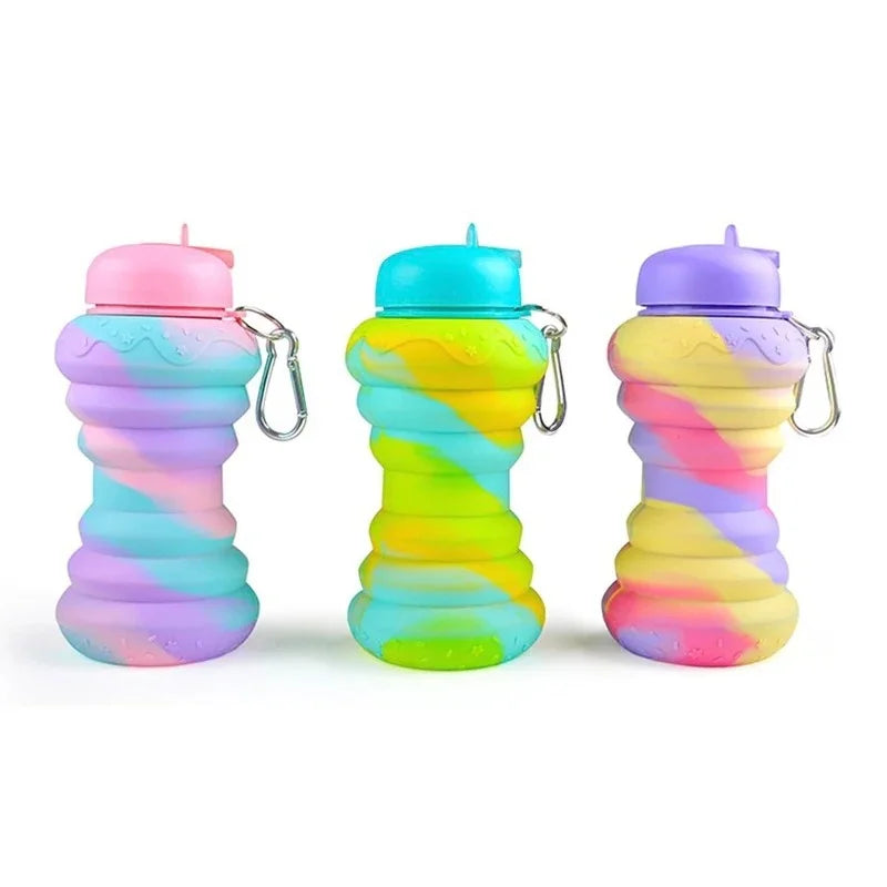 550ml Foldable Silicone Water Bottle
