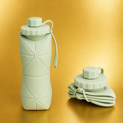 Silicone bottle collapsed flat