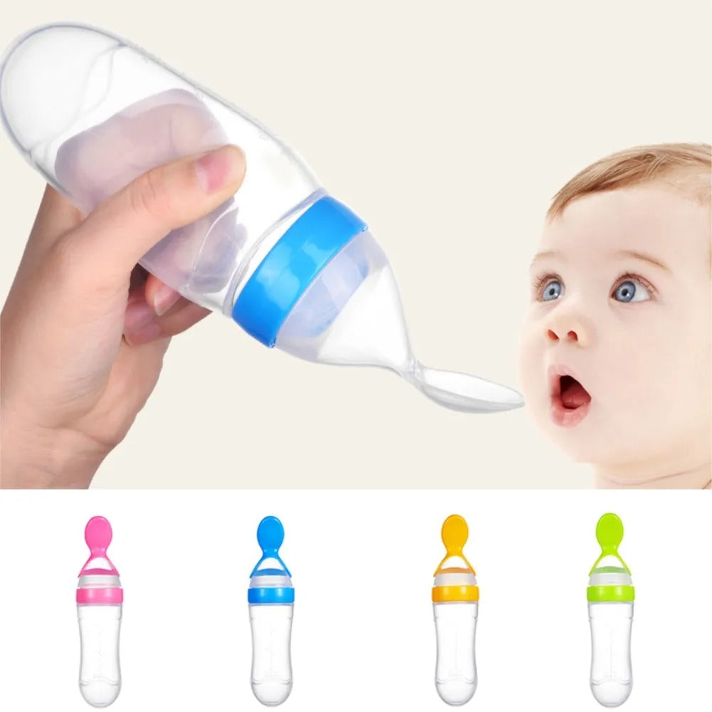 Baby Feeding Bottle with Spoon