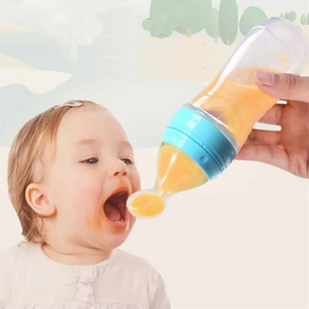 Baby Feeding Bottle with Spoon