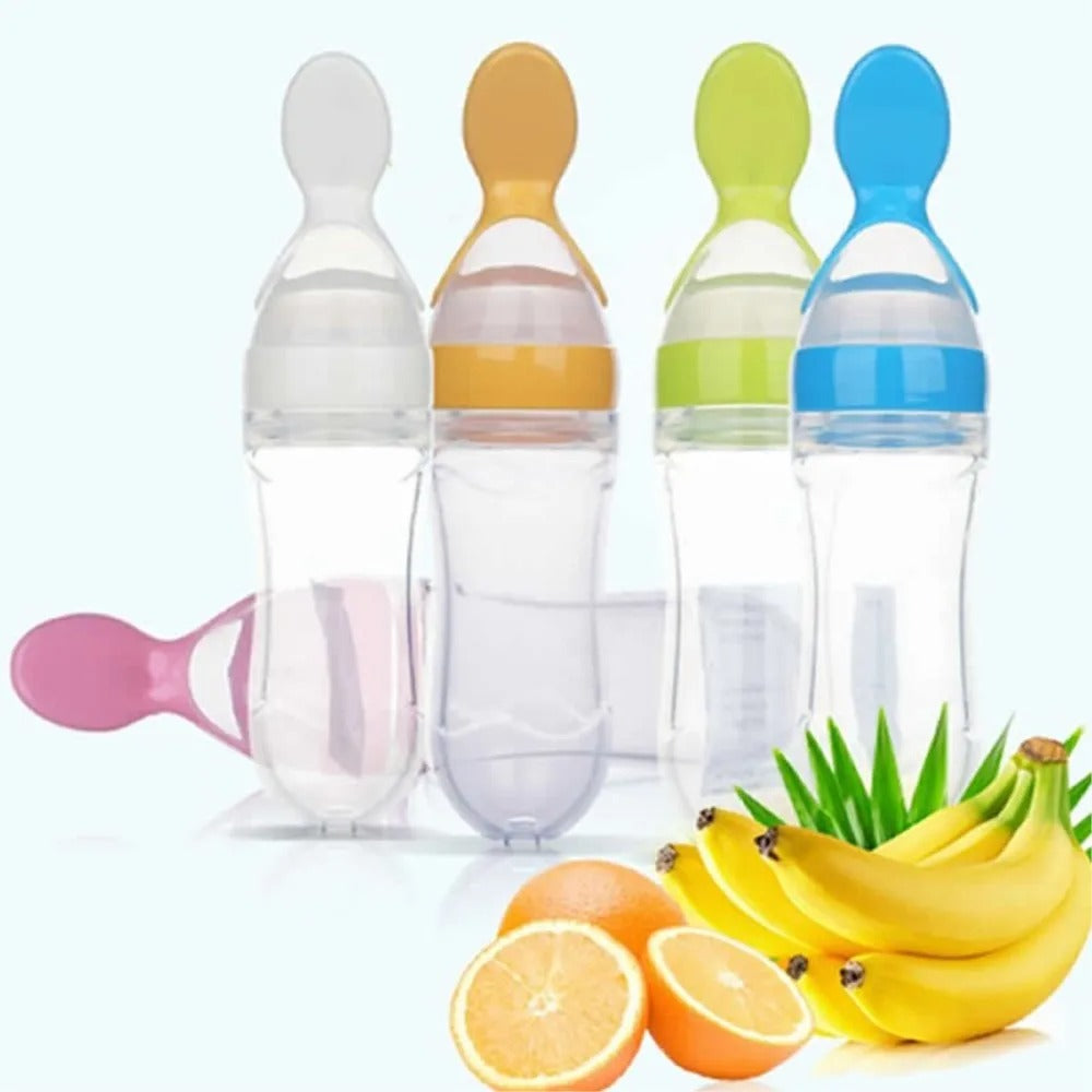 Baby Feeding Bottle with Spoon