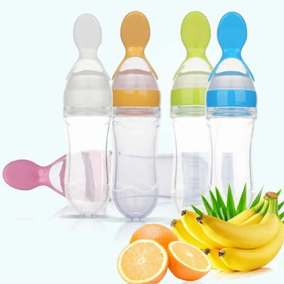 Baby Feeding Bottle with Spoon