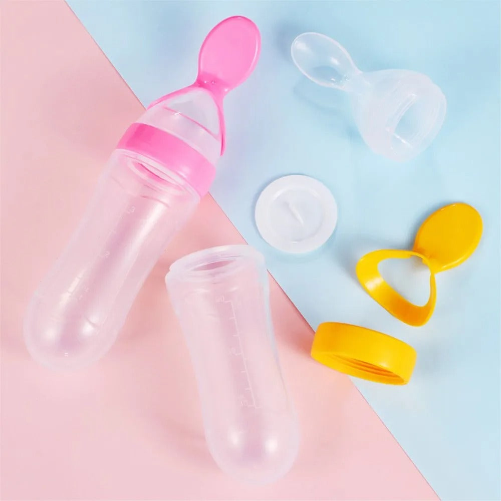 Baby Feeding Bottle with Spoon