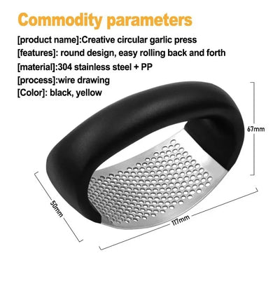 Stainless Steel Garlic Press Crusher