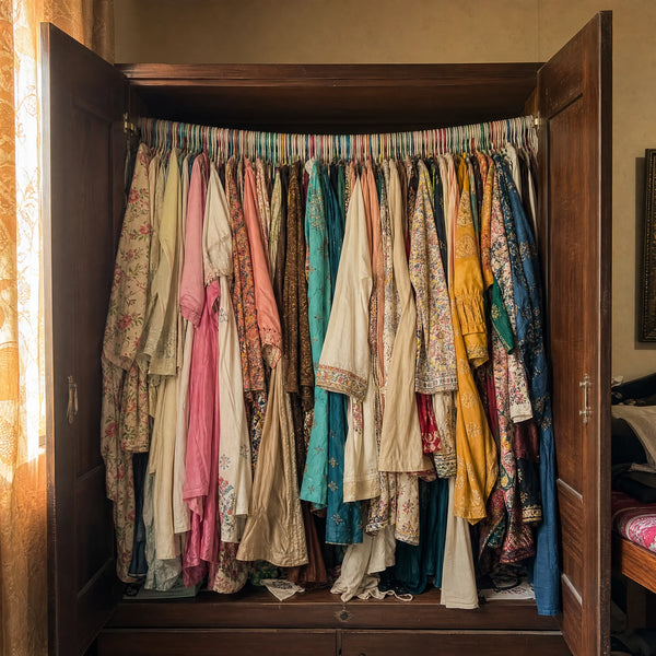 Overflowing wardrobe rod