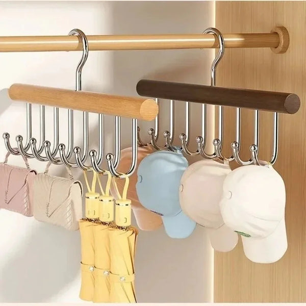 8 Hooks Wooden Clothes Hanger