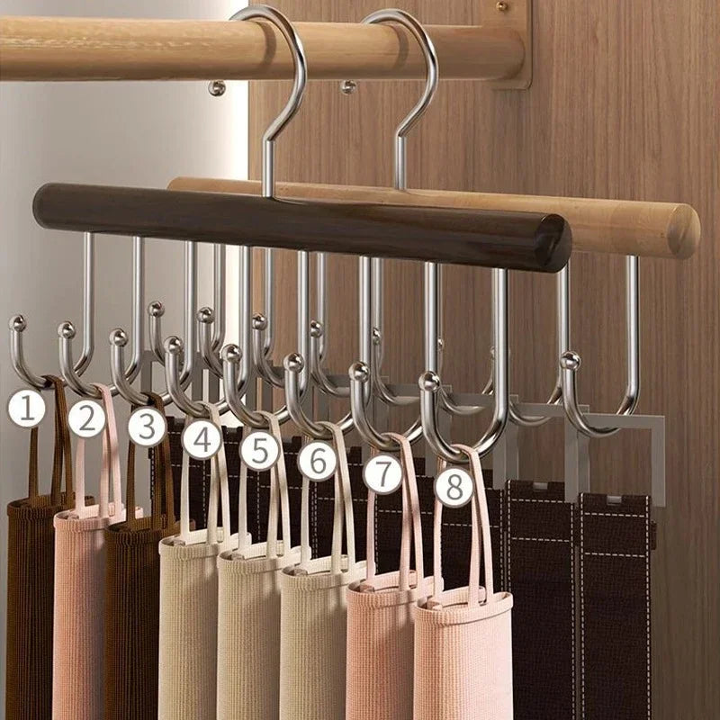 8 Hooks Wooden Clothes Hanger