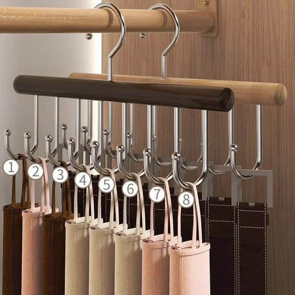 8 Hooks Wooden Clothes Hanger