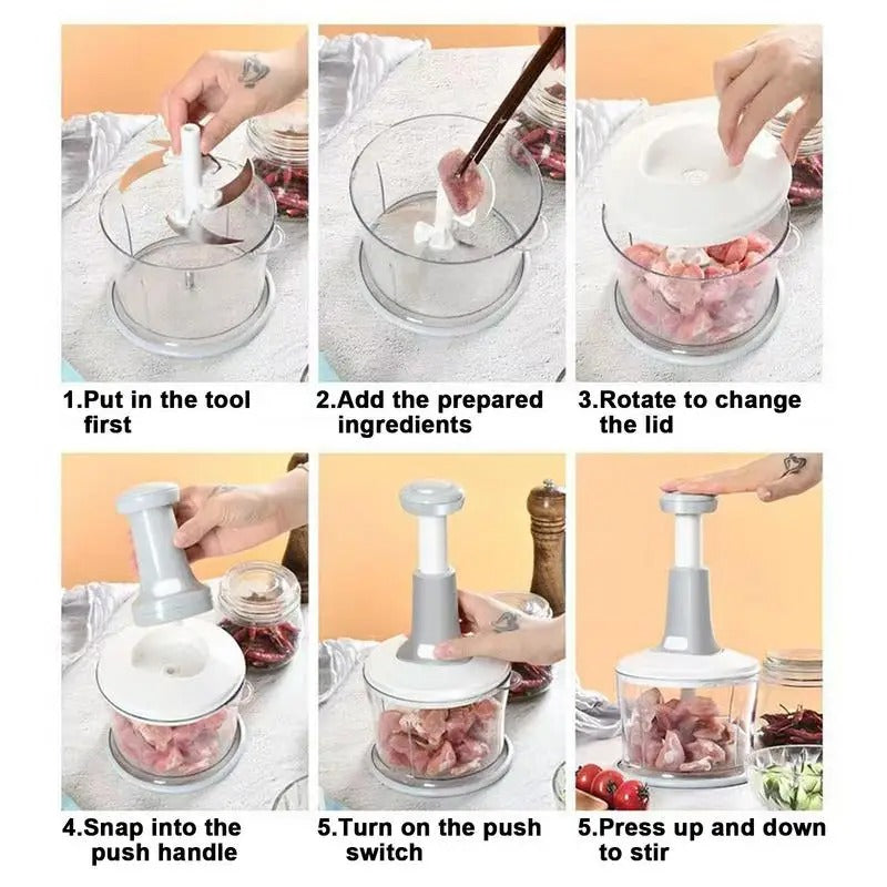 Manual Food Chopper | Ideal for Meat & Vegetables