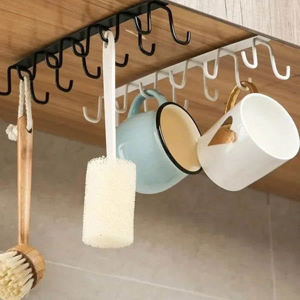 Double-Row Hooks Hanging Cup Holder