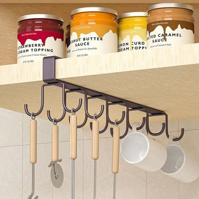 Double-Row Hooks Hanging Cup Holder