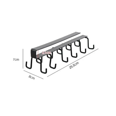 Double-Row Hooks Hanging Cup Holder