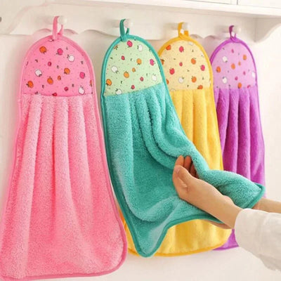 Kitchen & Bath Luxury Coral Velvet Hand Towels